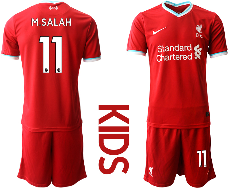 Youth 2020-2021 club Liverpool home #11 red Soccer Jerseys